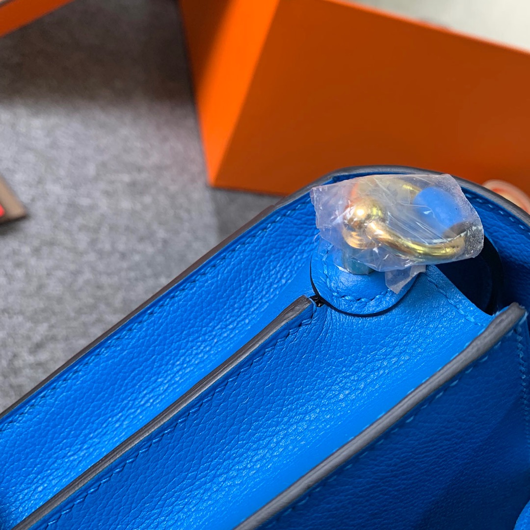 에르메스 룰리스18 블루 잔지바르 금장 에버컬러